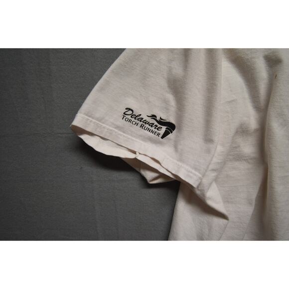 Vintage 2001 Special Olympics Delaware Law Enforcement Torch Run T-Shirt Hanes B - Picture 10 of 11